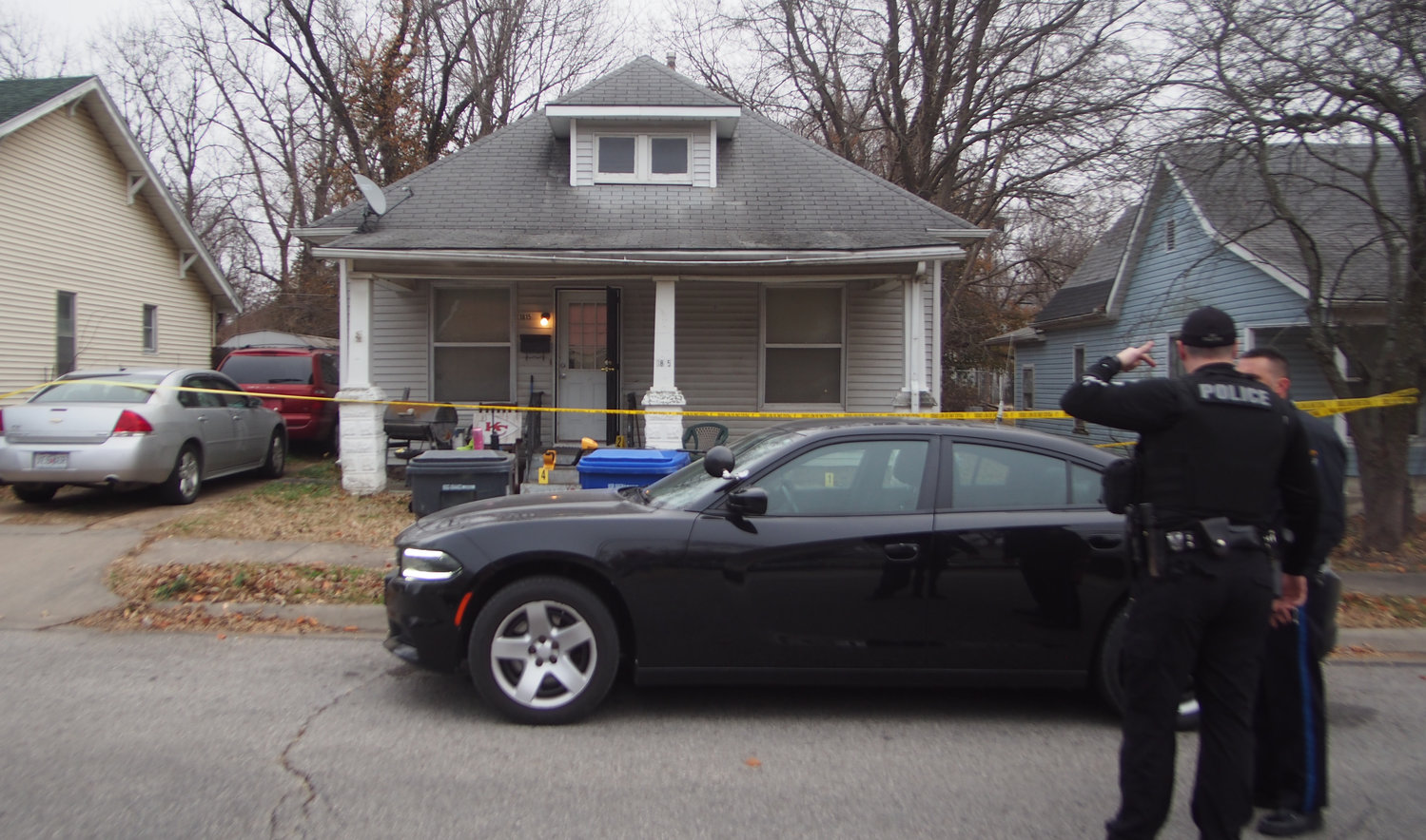 Police investigate a shooting at 1815 S. Kentucky Ave. Friday morning. Called to the scene just before 4 a.m. police found Tylar Simon suffering from a mortal gunshot wound.